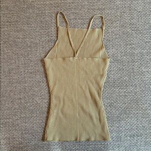 Zara Ribbed Beige Camisole